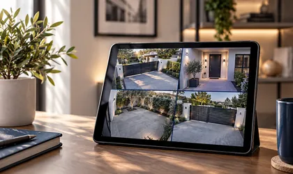 Le telecamere viste da remoto su un tablet (immagine illustrativa)